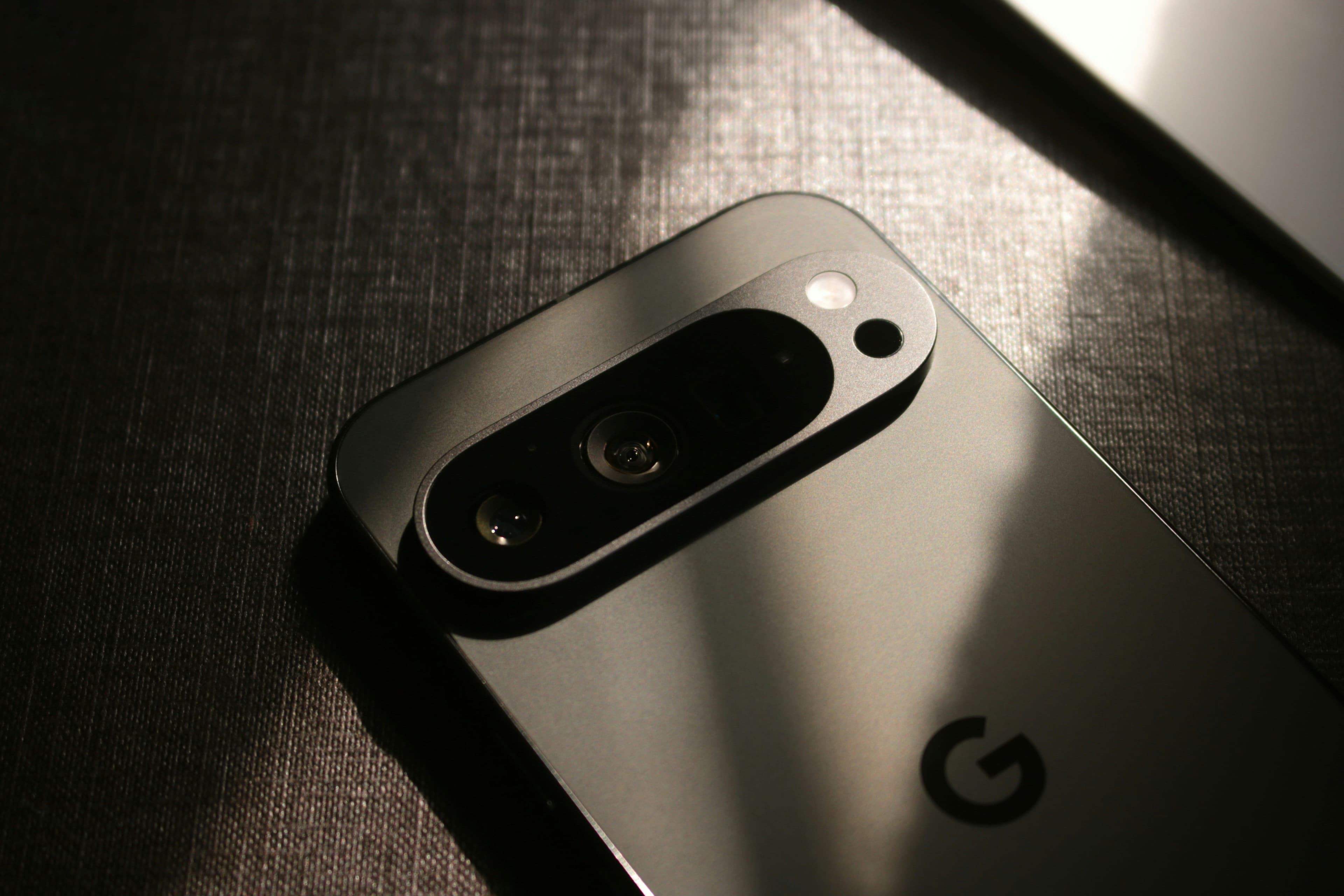 Close up of Google Pixel smartphone on a table